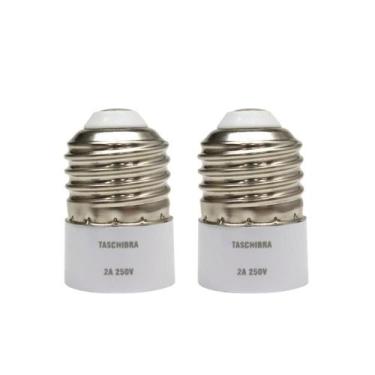 Imagem de Soquete Adaptador Taschibra De Lâmpada E27 Para E14 Kit 2 Pç