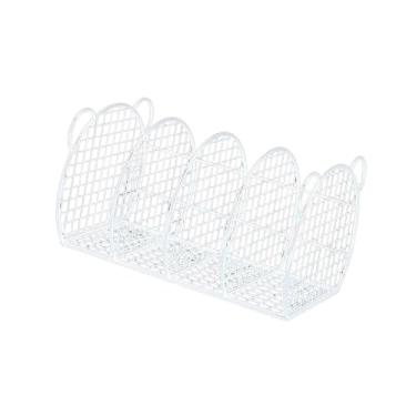 Imagem de WeiLaiKeQi Suporte para livros Suporte para livros Organizador de classificação de documentos Rack Organizador de mesa para bibliotecas Estante para estudo Sala, Branco