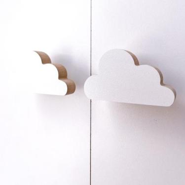 Imagem de 3 Puxadores Nuvem Céu Infantil Gaveta Móveis Cômoda Armário - Souvenir