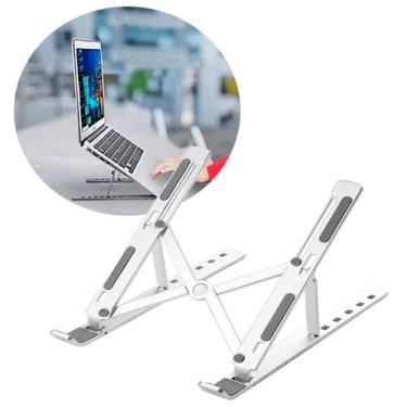 Imagem de Suporte Apoio Base Ergonômico Regulável Aluminio Notebook - DGM, GREY