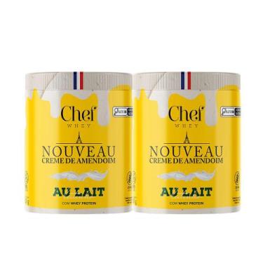 Imagem de Kit 2 Pasta de Amendoim Com Proteína Whey Protein 600g Chef Whey, Ao L