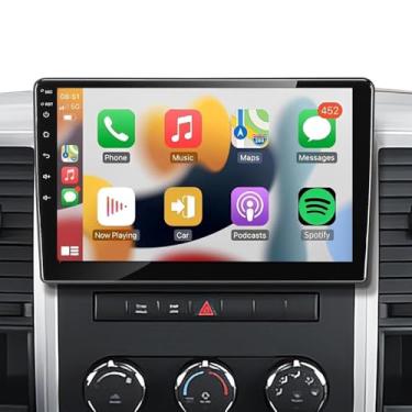 Imagem de Tela CarPlay sem fio de 10 polegadas para carro (4 GB de RAM, 32 GB de ROM) – Android Auto e Apple CarPlay, Dashcam, navegação GPS – Compatível com Jeep/Chrysler/Dodge 2007-2016 – EQ DSP, tela