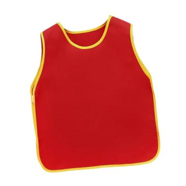 Imagem de Ｂｅｓｇａ Blusa de arte sem mangas para meninos e meninas, atividade de pintura e artesanato para jardim de infância casa, Vermelho