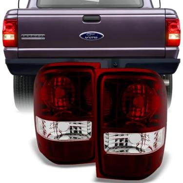 Imagem de TULALUX Luzes traseiras compatíveis com lâmpadas traseiras Ford Ranger 2001-2011 (vermelho)