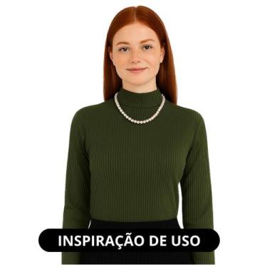 Imagem de Blusa de Frio Gola Alta Manga Longa Canelada Premium Canelado Unissex 