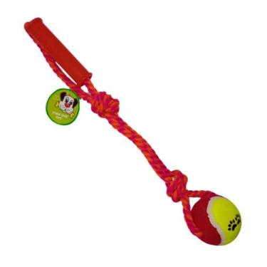 Imagem de Brinquedo para Cachorro e Gato Pet Bola Com Corda 38cm - Pet Toys, Ver