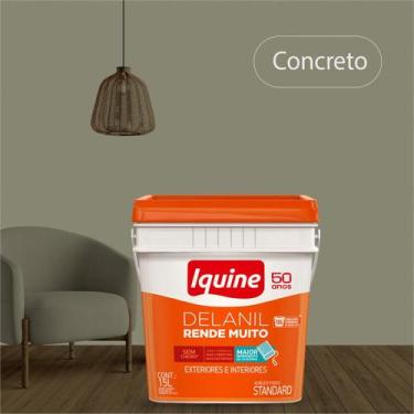 Imagem de Tinta Fosco Aveludada Branco Neve Delanil 18l Iquine  Rende até 500m²,