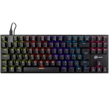 Imagem de Teclado Mecânico Gamer Kalkan Loki TKL Iluminação Rainbow Preto ABNT2 Switch Marrom KLK00014