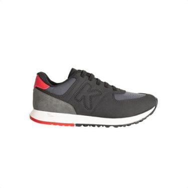 Imagem de Tenis Casual Infantil Klin, Preto, Grafite, Vermelho, 31