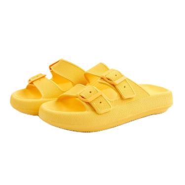 Imagem de Sandália Ortopédica Fly Feet Nuvem City, Amarelo, Tamanho 33/34