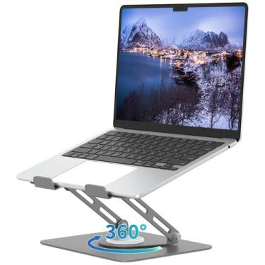 Imagem de Suporte para laptop ALASHI, base giratória de 360 para 10-15,6", cinza