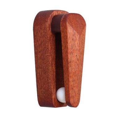 Imagem de Bothyi Gancho de toalha autoadesivo para pendurar, cozinha, suporte para toalhas, prendedor de toalha de madeira para lavar roupa, armários de banheiro e, Marrom