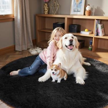 Imagem de Tapetes circulares super macios para meninas, castelo de princesa, barraca de brincar, 3 diâmetros, tapetes circulares para quarto de crianças, decoração de quarto de bebê, tapetes redondos felpudos,