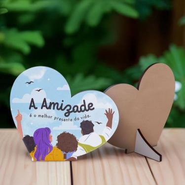 Imagem de Lembrancinha MDF Dia do Amigo  Kit com 50 unidades - Deliquadros, Feli