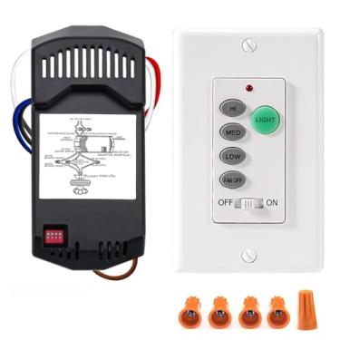 Imagem de GREENBELL Kit de controle remoto para ventilador de teto, controle remoto universal para ventilador de teto UC9050T, UC9050T, controle remoto de parede para ventilador de teto compatível com Hampton