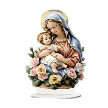 Imagem de Nishiyuenyi Enfeite de Painel Acrílico Plano 2D com Suporte, Decoração Criativa de Natal Faça Você Mesmo, Decoração de Mesa para Lareira, Style B, Tamanho real