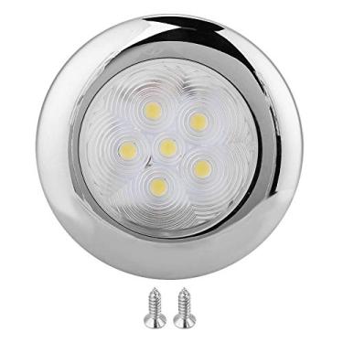 Imagem de Luz de LED para barco, 12V DC 6 LED luz de sinal de navegação lâmpada de aço inoxidável para barco marítimo, branco