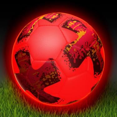 Imagem de Bola de futebol iluminada MOONTOY tamanho oficial 5 para todas as idad