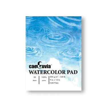 Imagem de Almofada de papel aquarela Caeluvia 100% algodão 9x12" 300gsm 30 folha