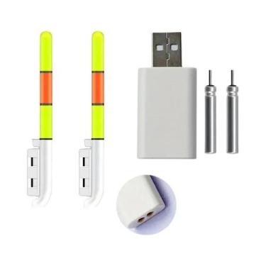 Imagem de Vara De Pesca Luminosa Com Luz Led Removível, Carga Usb, À Prova D'águ