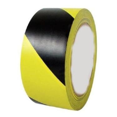 Imagem de Fita Adesiva Demarcação De Solo Piso Zebrada 48mm X 30 Metros - FNP, A
