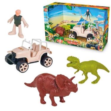Imagem de Dinossauro extreme park adventure com carrinho jeep - ADIJOMAR BRINQUE