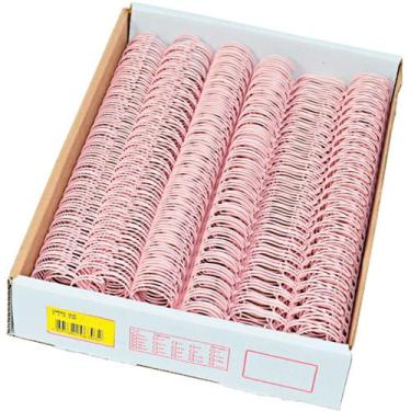 Imagem de Wire-o para Encadernação 2x1 A5 Rosa Claro 7/8 180 fls 24un - Cassmar