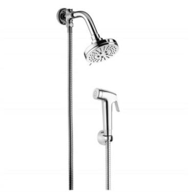 Imagem de Ducha De Parede Redonda Trio Com Desviador Cromada Lorezentti Cromado 