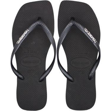 Imagem de Chinelo de Dedo Feminino Havaianas Slim Square Logo Metallic