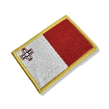 Imagem de BP0435-001 Bandeira Malta Patch Bordado 7,5x5,0cm - BR44