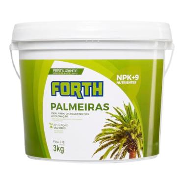 Imagem de Adubo Forth Palmeiras, Fertilizante Mineral, NPK + Micronutrientes, Coqueiros, Nutrição Balanceada, Coloração de Folhas, Frutificação, Balde, 3kg