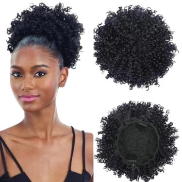Imagem de Aplique Afro puff Coque Fibra Orgânica Preto 25cm