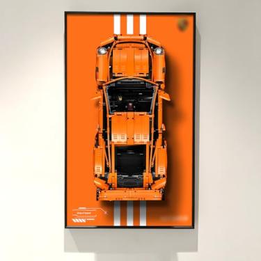 Imagem de WETCEAOM Painel De Exposição Para Lego Technic Porsche 911 Gt3 Rs 42056, Compatível Com Carros F1, Ideias Presente Entusiastas Moldura Parede Carro, Tamanho: 44 X 74 Cm (Sem Modelo)