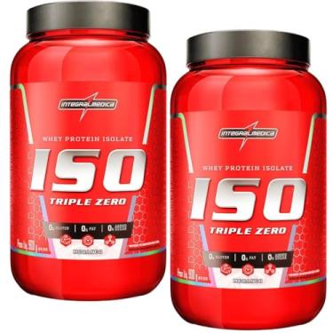 Imagem de Kit 2x Iso Triple Zero 907g Morango Integralmedica