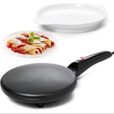 Imagem de Panquequeira Elétrica Antiaderente, 21cm, 110v, para Panquecas, Omeletes e Tapiocas