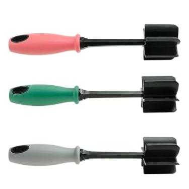 Imagem de 3 peças de ferramenta de picador de carne moída, triturador de carne moída resistente ao calor, ferramenta de cozinha multifuncional para cortar carne batata tomate, nylon de grau alimentício