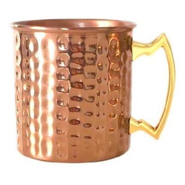 Imagem de Caneca Moscow Mule Cobre 350 Ml Martelada Impermeabilizada