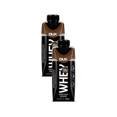 Imagem de Kit 2 Bebida Láctea UHT Whey Protein Shake Dux Sabor Chocolate com 15g de Proteína 250ml