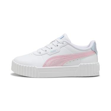 Imagem de PUMA Tênis infantil unissex Carina, Branco-rosa malva - clima frio, 1 Little Kid