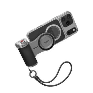 Imagem de TELESIN Kit Magnético Master Grip para iPhone 17 Pro Max, kit Powergrip de aderência para câmera de celular, bateria integrada de 3200 mAh, carregamento sem fio, capa de grafeno para resfriamento de
