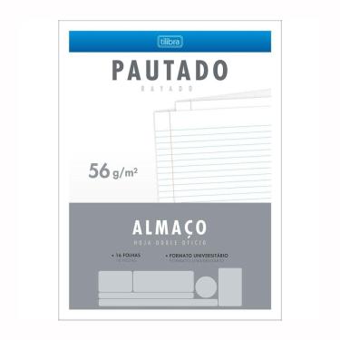 Imagem de Papel almaço com pauta e margem com 16 folhas - Tilibra