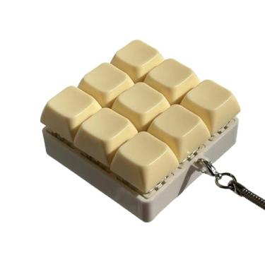 Imagem de menolana Mini chaveiro de brinquedo Fidget com teclado de 9 teclas, teclado mecânico multifuncional para pessoas com mais de 15 anos, acessório de material de