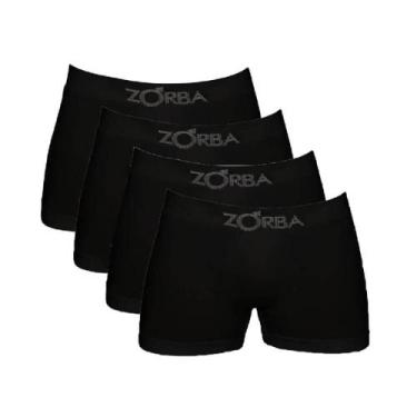 Imagem de Kit com 4 Cuecas Boxer Pretas Zorba 781 Algodão, Preto, G
