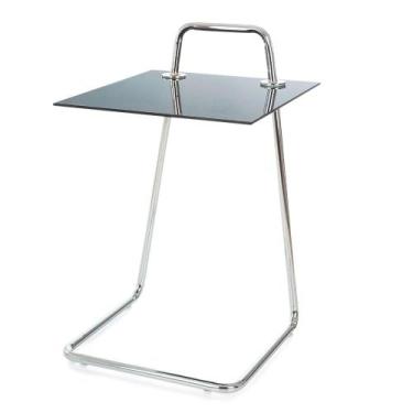 Imagem de Mesa de Canto ANM0111M Anima Office Tampo de Vidro Quadrado Cor Preto 