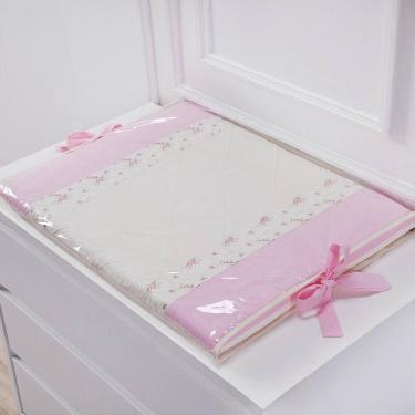 Imagem de Trocador De Cômoda Fraldas Floral Rosa