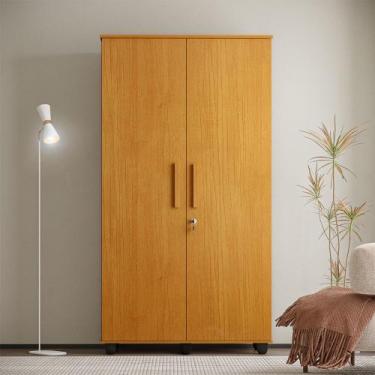 Imagem de Guarda Roupa Solteiro Multiuso sem Gaveta Reforçado Ouro Fechadura com