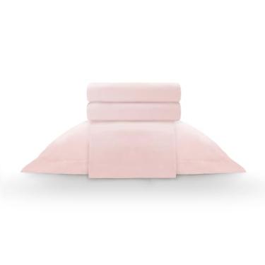 Imagem de Camesa Jogo de Cama Essencial 180 fios 100% algodão Select 4 peças Queen Rose 100% Algodão