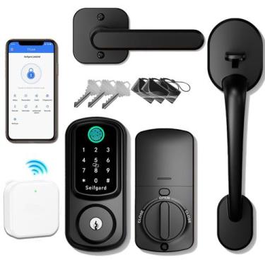 Imagem de Fechadura de porta inteligente Seifgard Keyless Entry Deadbolt com con