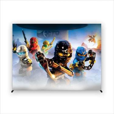 Imagem de Painel de Festa Retangular Ninjas 3,00x2,00 Metros Fera Print, Retangu