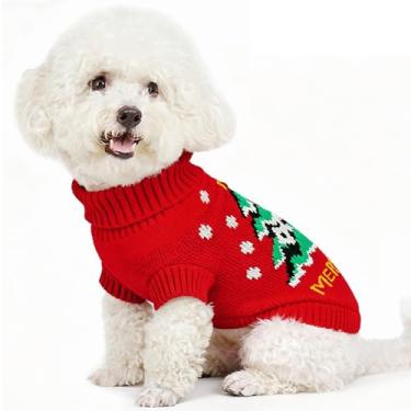 Imagem de Toptakeit Suéter de Natal para cães pequenos, médios, grandes, meninas, meninos, roupas para animais de estimação, pequeno, médio, grande, para cães machos, fêmeas, cachorrinhos
